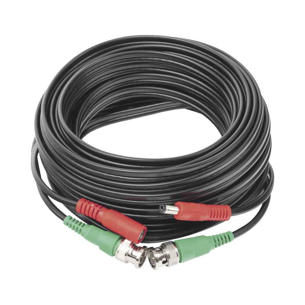 Cable Coaxial (BNC RG59) + Alimentaci?n / SIAMES / 10 Metros (32.81 Pies) / Aleaci?n Cobre + Aluminio CCA / Para C?maras 4K / Uso Interior y Exterior