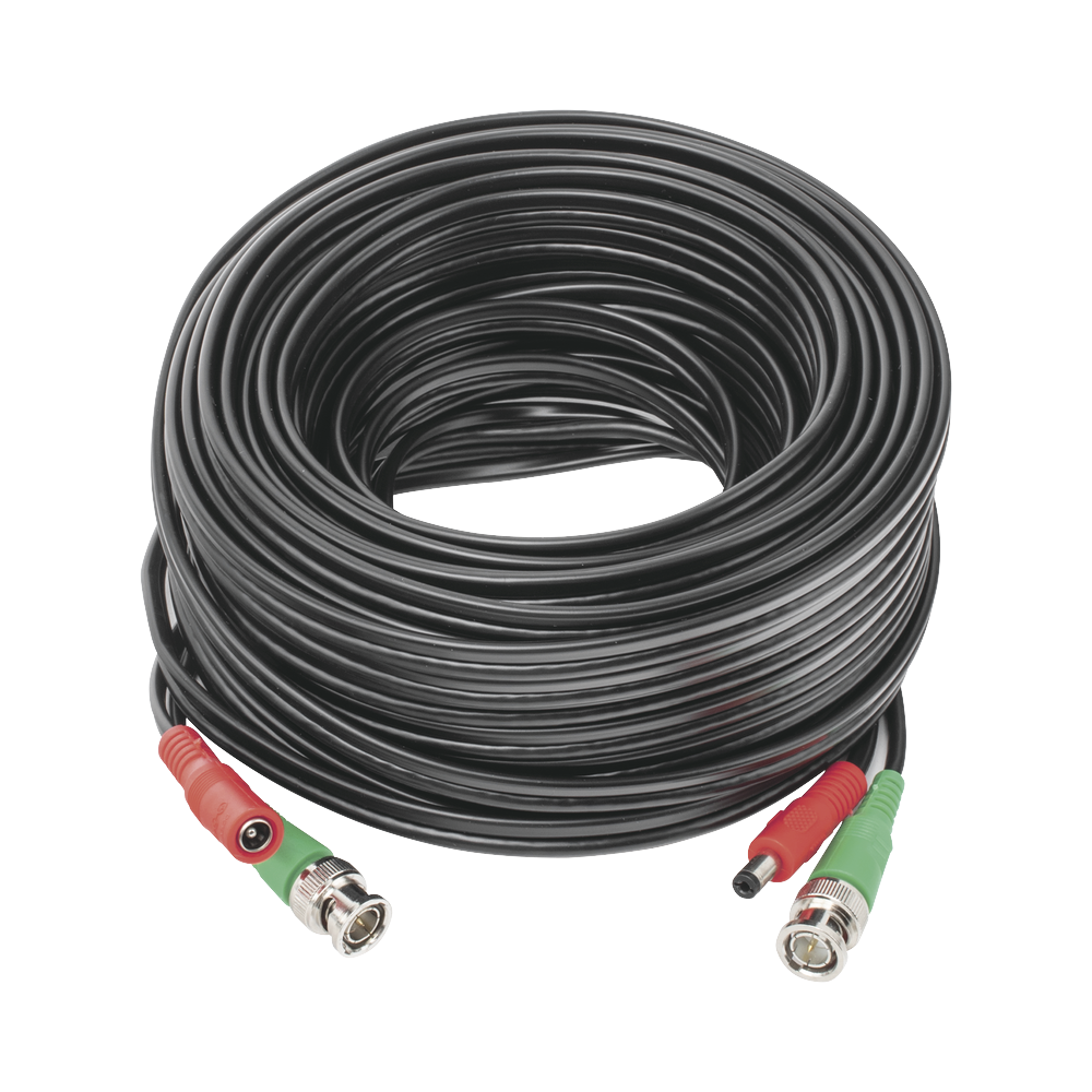 Cable Coaxial (BNC RG59) + Alimentaci?n / SIAMES / 20 Metros (65.62 Pies) / Aleaci?n Cobre + Aluminio CCA / Para C?maras 4K / Uso Interior y Exterior