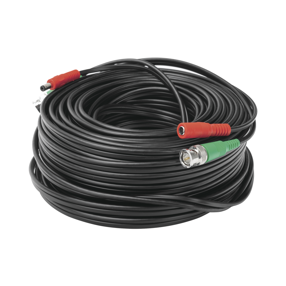 Cable Coaxial (BNC RG59) + Alimentaci?n / SIAMES / 30 Metros (98.43 Pies) / 100% COBRE / Para C?maras 4K / Uso Interior y Exterior