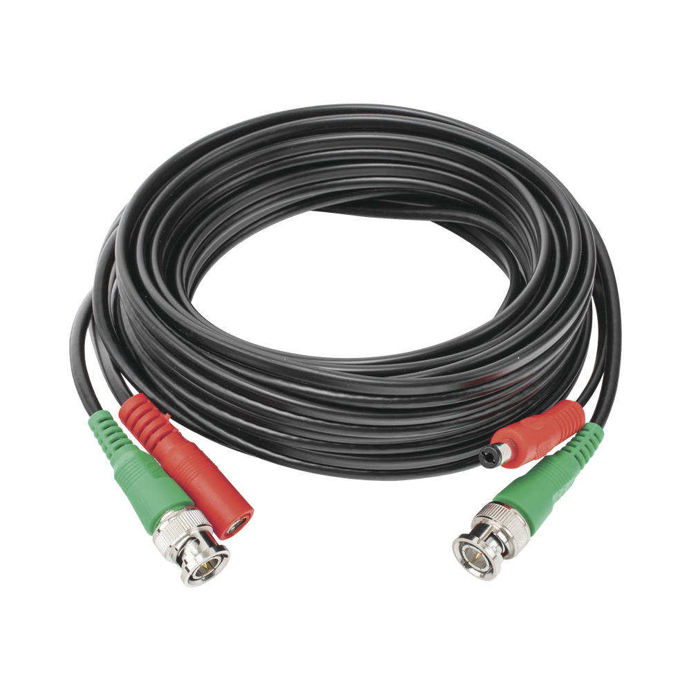 Cable Coaxial (BNC RG59) + Alimentaci?n / SIAMES / 5 Metros (16.40 Pies) / 100% Cobre / Para C?maras 4K / Uso Interior y Exterior