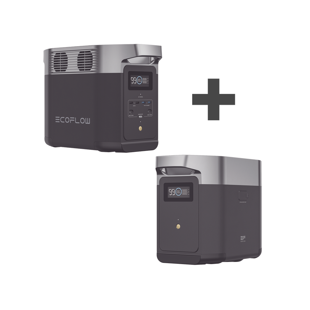 Kit de Estación de Energía Portátil 1024Wh + Batería Externa 1024Wh (2048Wh Totales)