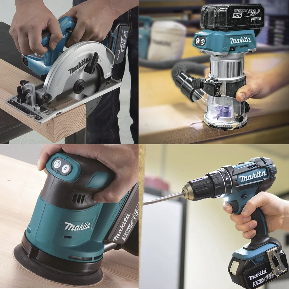 Kit Inalámbrico De Carpintería, Sierra Circular + Router Inalámbrico + Lijadora Orbital - Image 2