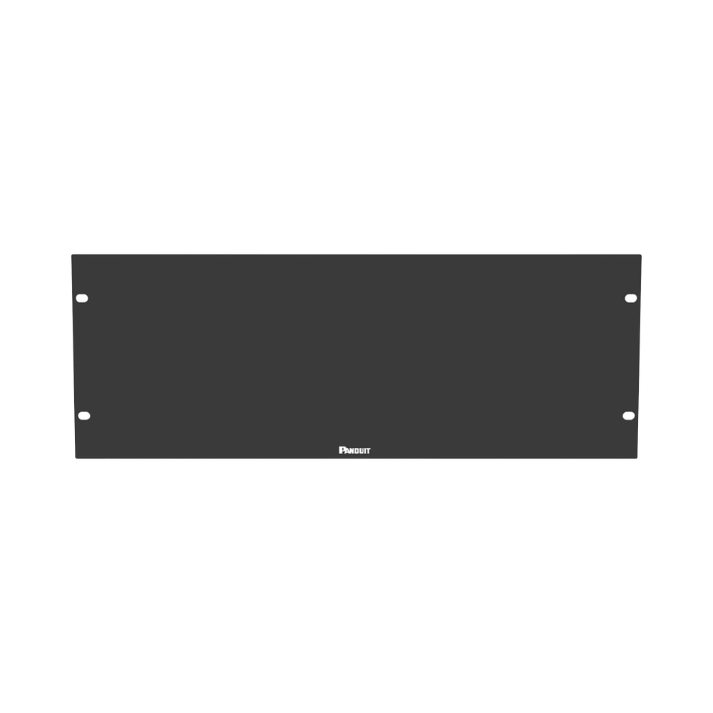 Tapa Ciega Para Rack Estándar de 19in, Plano, de Acero, 4UR, Color Negro