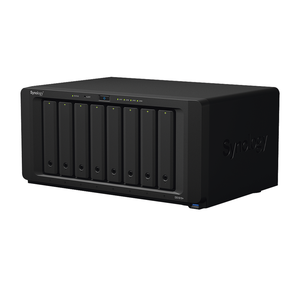 Servidor NAS de escritorio con 8 bahías / Expansible a 18 bahías / Hasta 252 TB / 4GB de RAM