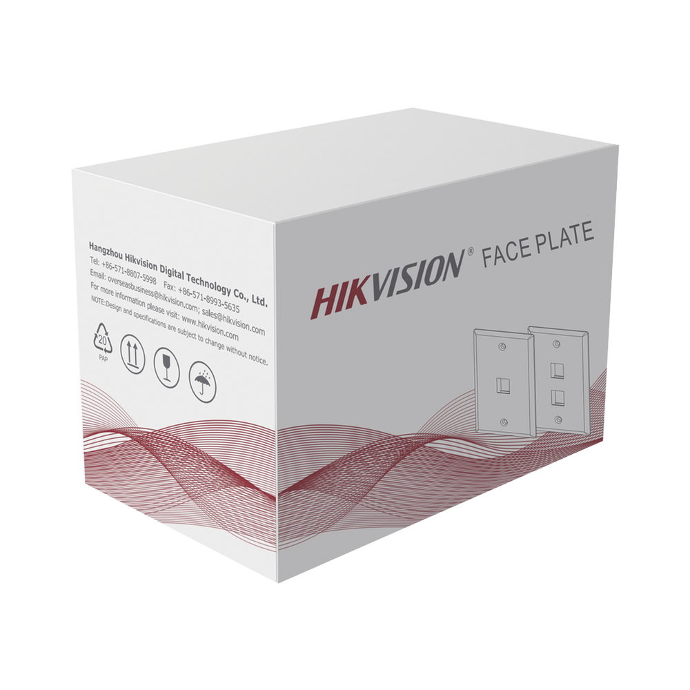 Placa de Pared (Face Plate) / 1 Puerto / Color Blanco / Caja con 20 Piezas / ABS - Image 2