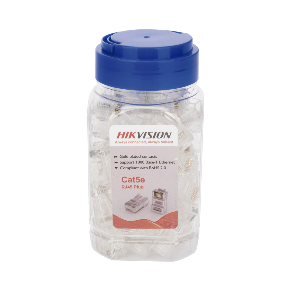 Bote con 100 Piezas de Plug Modular RJ45 / Cat 5e / Chapado en Oro a 30 Micras / Sin Blindaje / F?cil Instalaci?n / Uso Interior / Soporta Norma TIA-568B / Cumple con RoHS 2.0 - Image 2