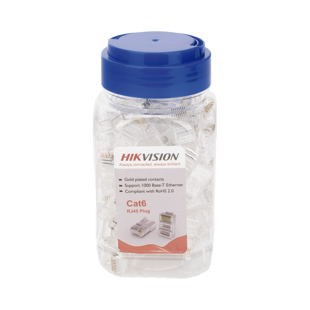 Bote con 100 Piezas de Plug Modular RJ45 / Cat 6 / Chapado en Oro a 30 Micras / Sin Blindaje / F?cil Instalaci?n / Uso Interior / Soporta Norma TIA-568B / Cumple con RoHS 2.0 - Image 2