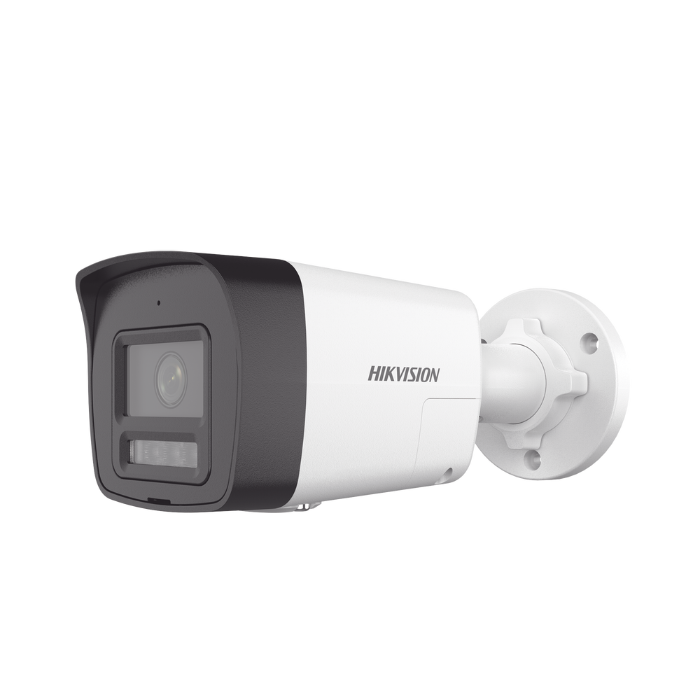 [PROTECCIÓN ACTIVA] Bala IP 4 Megapixel / Lente 2.8 mm / Dual Light (30 mts IR + 20 mts Luz Blanca)  / Audio de Dos Vías /  Luz Intermitente y Alerta de Audio / Micrófono Integrado / ACUSENSE Lite / Exterior IP67 / H.265 / PoE