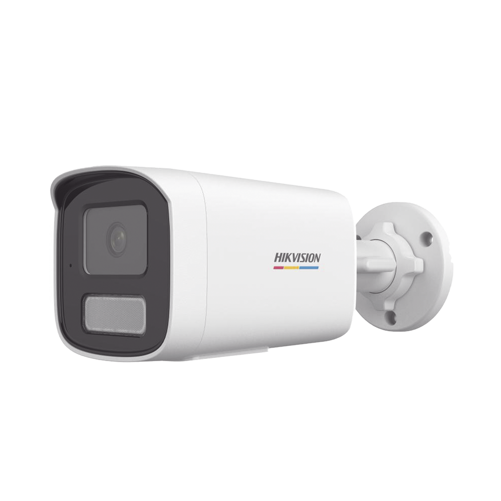 [Dual Light + ColorVu] Bala IP 4 Megapixel / Lente 4 mm / 50 mts IR + 50 mts Luz Blanca / Micrófono Integrado / ACUSENSE Lite / Exterior IP67 / WDR 120 dB / PoE / Micro SD