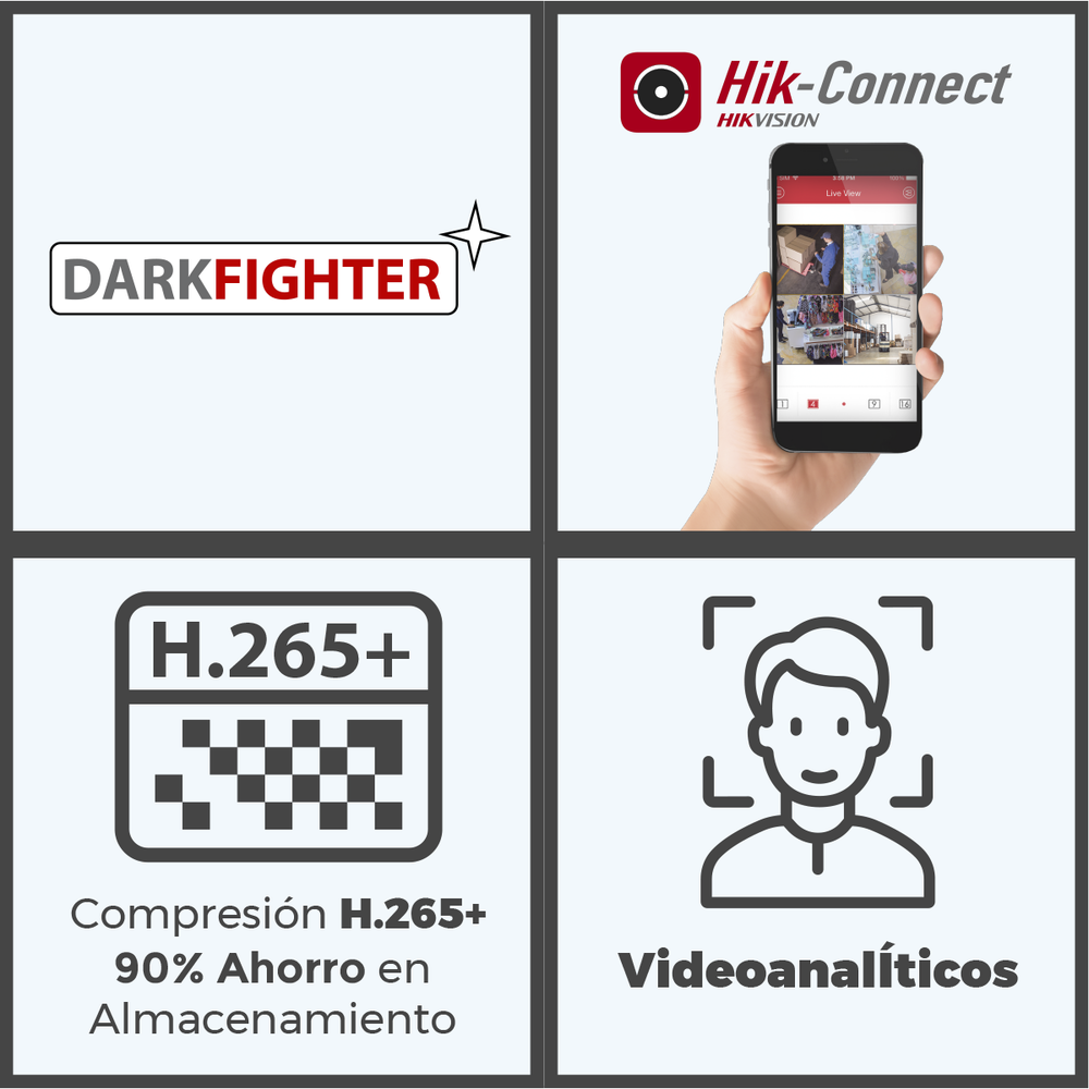 Bala IP 8 Megapixel (4K) / 30 metros IR EXIR / Lente 2.8 mm / WDR 120 dB / PoE / Exterior IP67 / IK10 / Videoanaliticos Integrados / Onvif / MicroSD - Image 4