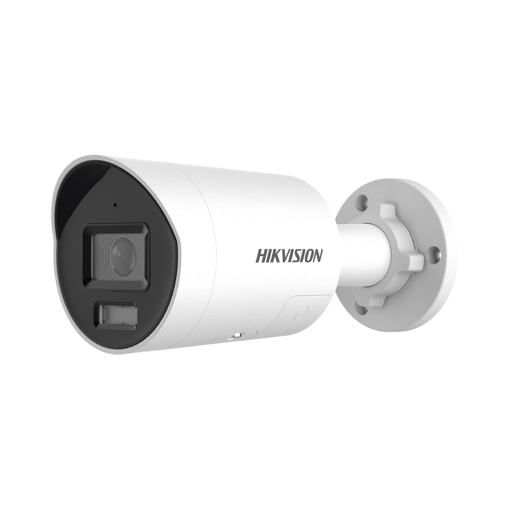 [Dual Light + ColorVu 3.0 + HikAI] Bala IP 8 Megapixel / Lente 2.8 mm / 40 mts IR + Luz Blanca / 2 Microfonos Integrados / Exterior IP67 / Estrobo Azul y Rojo /  WDR 130 dB / ACUSENSE 3.0 / Metal / NEMA 4X / ACUSEARCH