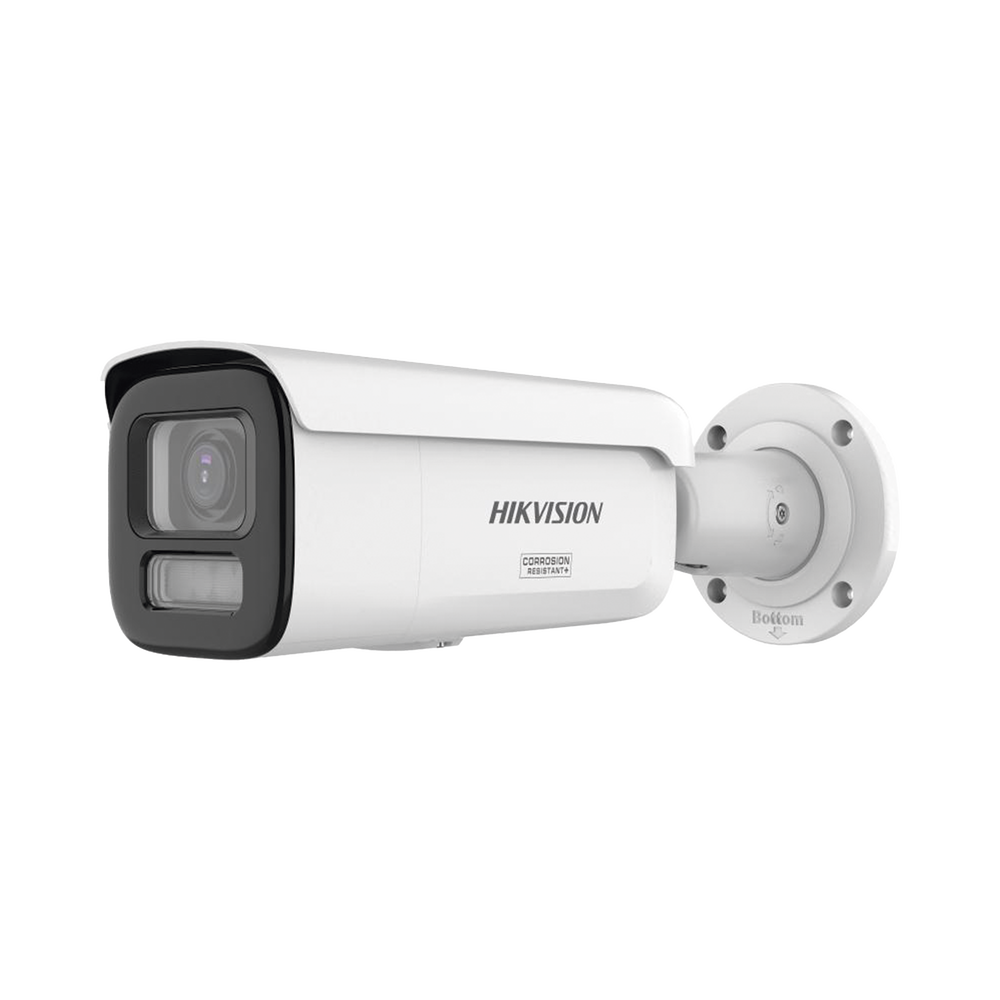 [Dual Light + ColorVu 3.0 + HikAI] Bala IP 6 Megapixel / Lente Mot. 2.8 a 12 mm / 60 mts IR + Luz Blanca / Exterior IP67 / WDR 130 dB / ACUSENSE 3.0 / Metal / NEMA 4X / ACUSEARCH