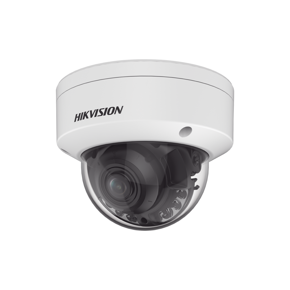[Dual Light + ColorVu] Domo IP 4 Megapixel / Lente 3.6 - 9 mm / 40 mts IR + 40 mts Luz Blanca / WDR 130 dB / Exterior IP67 / IK10 / Captura Facial / ACUSENSE / MicroSD
