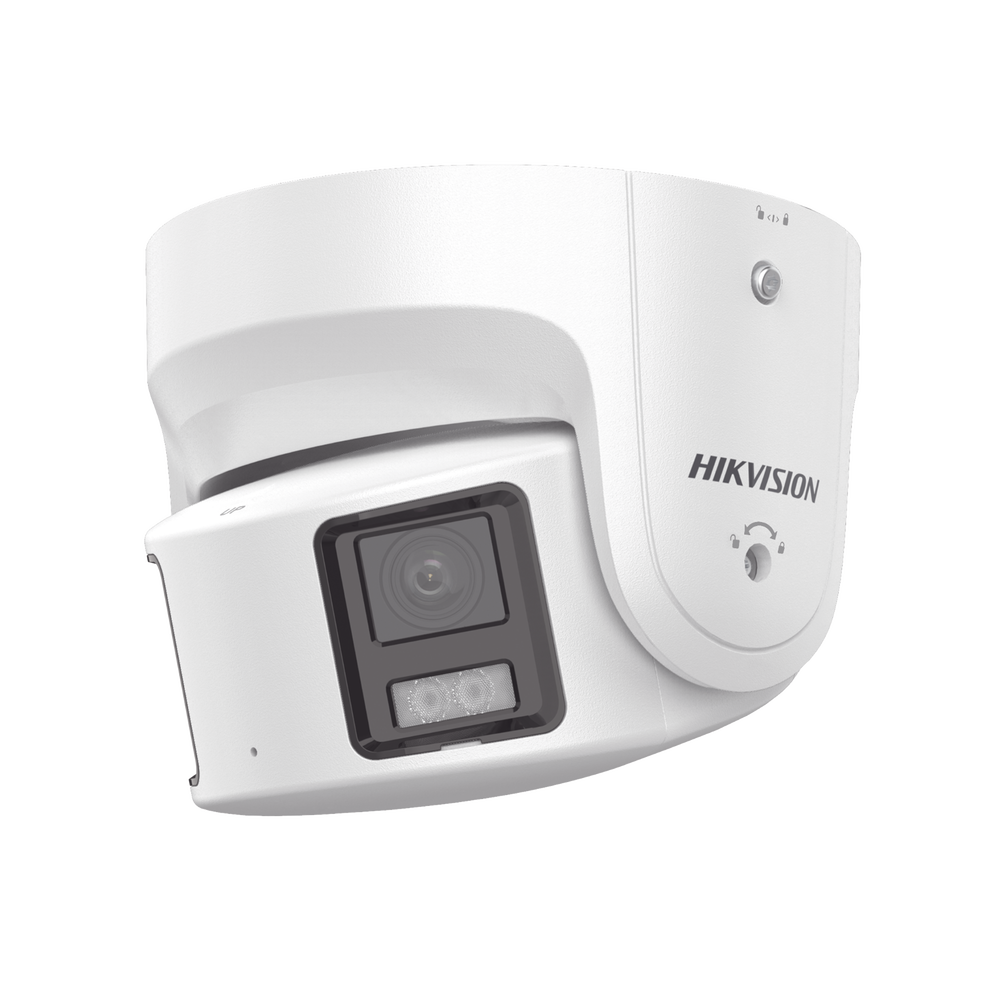 [PROTECCIÓN ACTIVA] Turret IP Panorámica 8 Megapixel / 180° / Imagen a Color 24/7 / PoE / WDR 130° / IP67 / ACUSENSE / Protección Activa (Luz Estroboscópica y Alarma Audible) / MicroSD