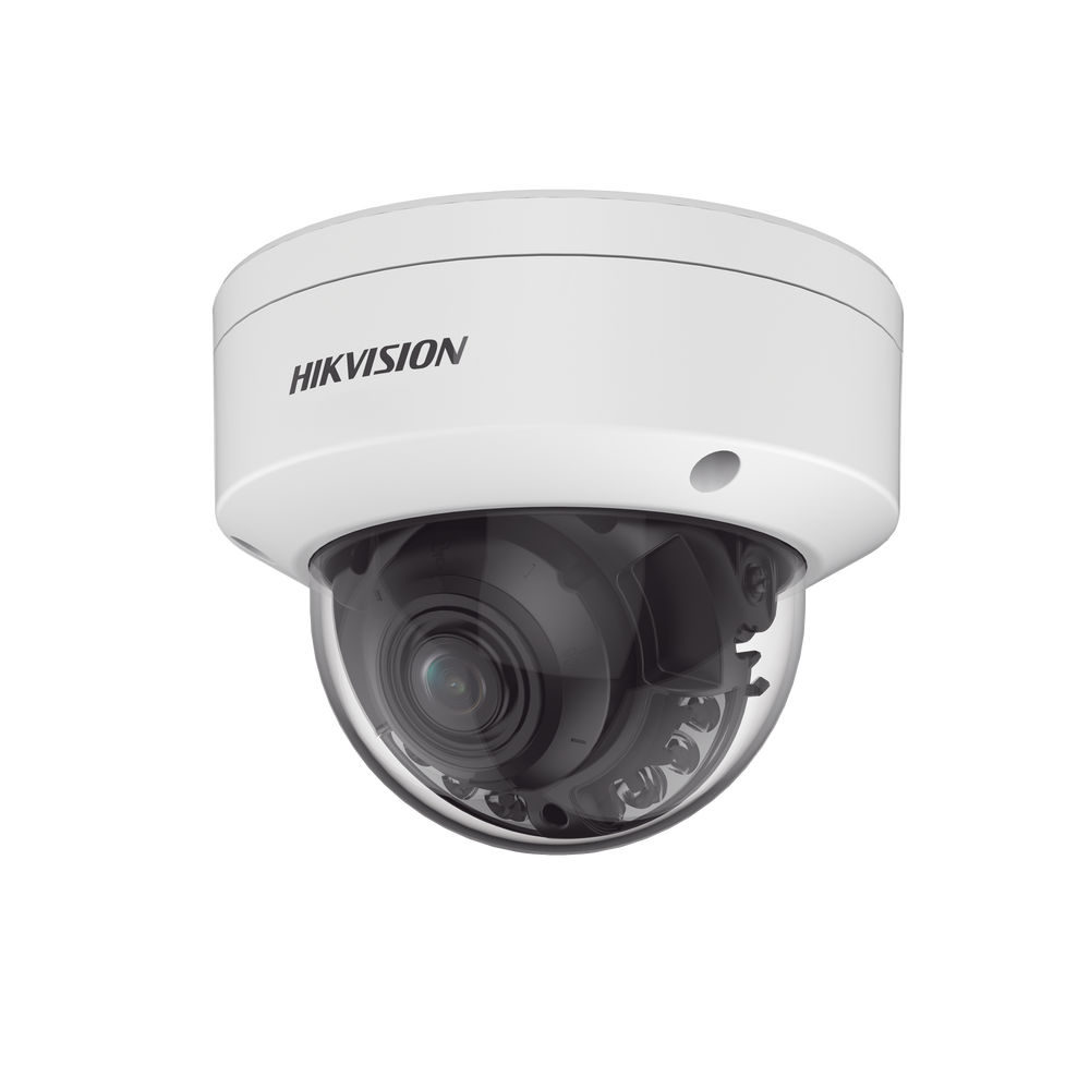 Domo IP 4 Megapixel / ColorVu / Lente 2.7 - 13.5 mm / Luz Blanca 40 mts / WDR 130 dB / Exterior IP67 / IK10 / Captura Facial / Conteo de Personas / Videoanaliticos / AcuSense
