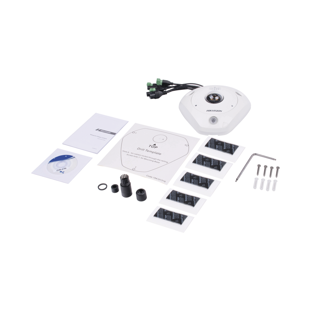 Fisheye IP 6 Megapixel / 180° - 360° / DEWARPING / WDR 120 dB / Exterior IP67 / IK10 / 15 mts IR / Entrada y Salida de Audio y Alarma / Múltiples Vistas / microSD - Image 2