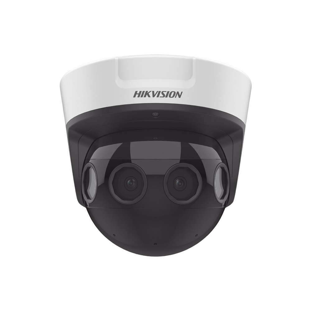 PanoVu Series / Vista Panorámica 180° / 8 Megapixel en Total / 4 Lentes 2.8 mm (2 Megapixel) / 20 mts IR EXIR / Exterior IP67 / IK10 / 12 Vcc / PoE+ / MicroSD