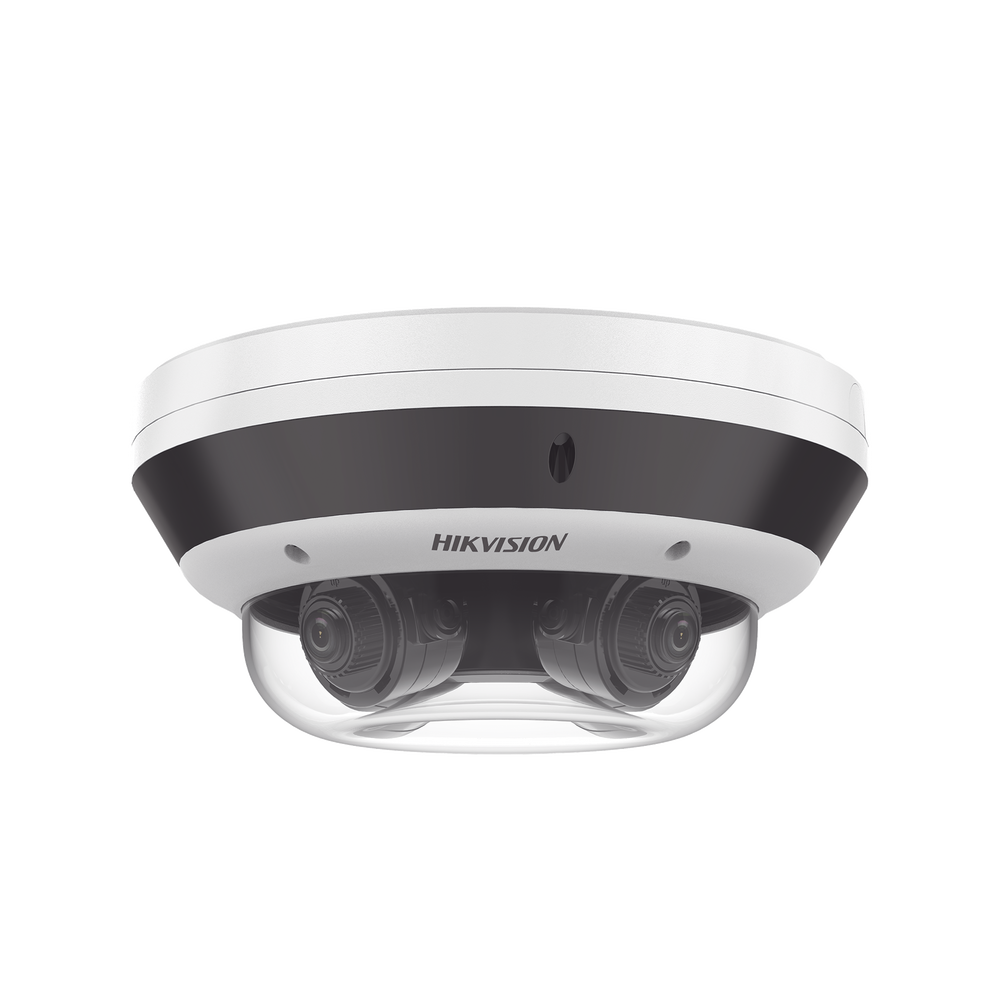 PanoVu Series / Vista Panorámica 360º / 4 Lentes Mot. 2.8 a 12 mm (4 Megapixel por Lente) / 16 Megapixel en Total / WDR 120 dB / DARKFIGHTER / Exterior IP67 / IK10 / PoE+ / 30 mts IR / Micro SD