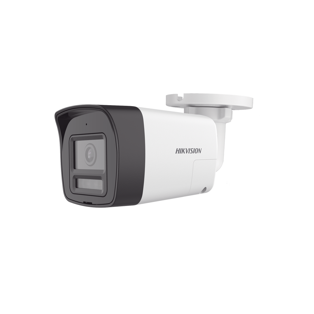 [Audio Bidireccional + Dual Light + ColorVu] Bala TURBOHD 4K (8 Megapixel) / Lente 2.8 mm / 30 mts IR EXIR + 20 mts Luz Blanca / Micrófono y Bocina Integrado / Exterior IP67 / Metal / dWDR