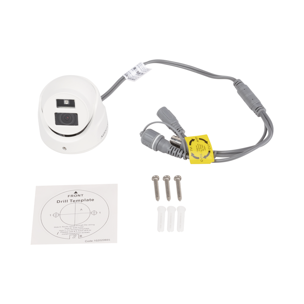 Ultra Mini Turret TURBO 2 Megapixel (1080p) / Gran Angular / Lente 2.8 mm / 20 mts IR EXIR / Exterior IP67 / 4 Tecnologías (TVI / AHD / CVBS) / dWDR / Color Blanco - Image 2