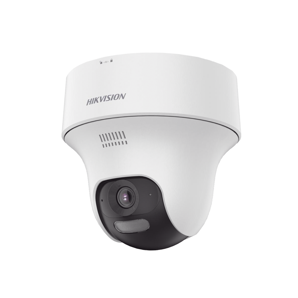 Turret  PT IP 4 Megapixel / Lente 2.8 mm / Dual Light (20 mts IR + 15 mts Luz Blanca) / Wi-Fi / IP54 / dWDR / H.265 / Audio Bidireccional (Micrófono y Bocina) / Micro SD