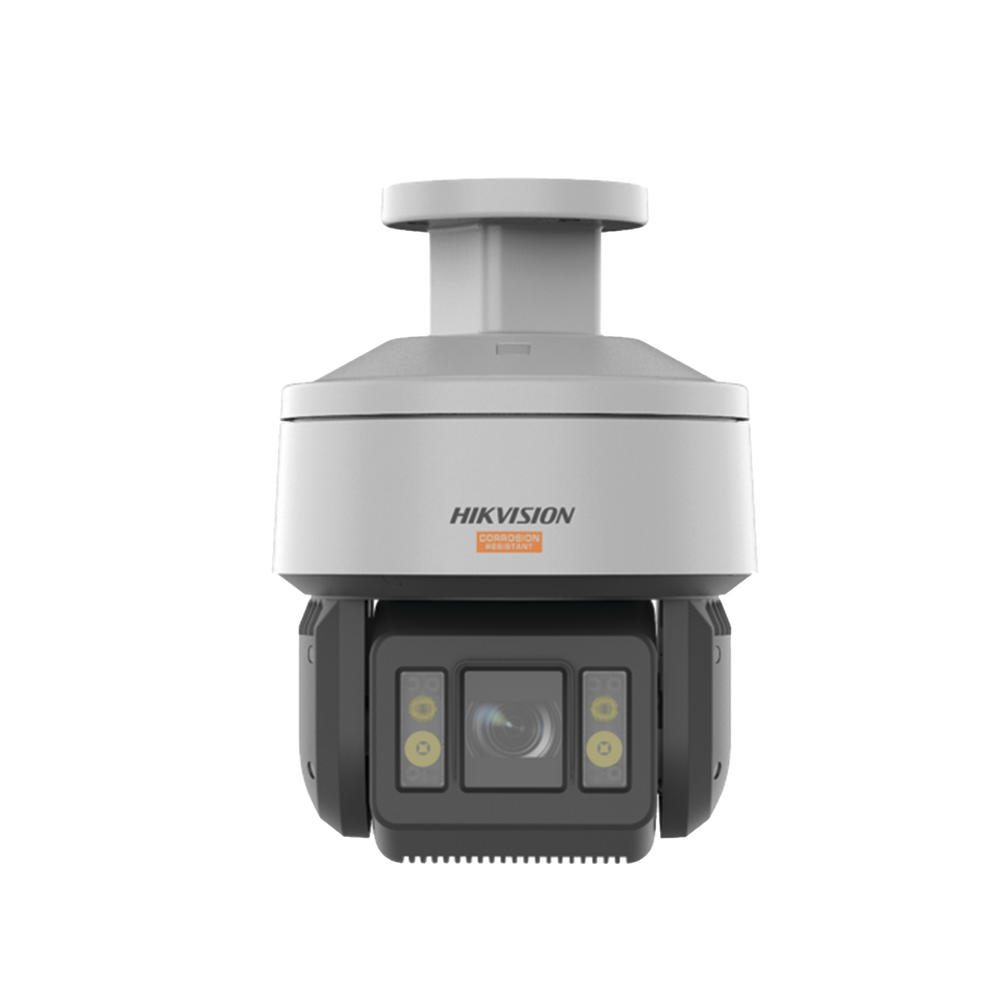 PTZ IP 4 Megapixel / 32X Zoom / Dual Light (100 mts IR / 30 mts Luz Blanca) / Polimero Anticorrosivo (Ideal para Zonas Costeras o Alta Salinidad) / AutoSeguimiento / DARKFIGHTER / Exterior IP67 / NEMA 4X / C5