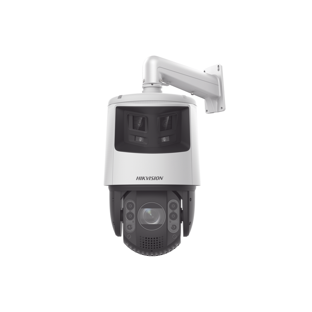 [TandemVu] PTZ IP 4 Megapixel con Cámara Panoramica 6 Megapixel / 32X Zoom / 200 mts IR / 30 mts Luz Blanca / ACUSENSE / IP66 / Alerta Audible y Luz Estroboscopica / Autoseguimiento / Hi-PoE / Alarmas I/O / Ultra Baja Iluminación / Micro SD