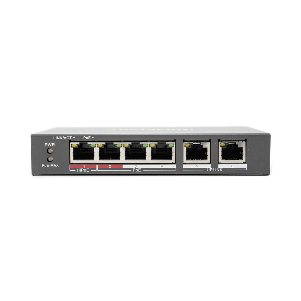 Switch PoE+ / No Administrable / 3 Puertos 10/100 Mbps 802.3 af/at (30 W) + 1 Puerto 10/100 Mbps Hi-PoE (60 W) / 2 Puertos 10/100 Mbps Uplink / Modo Extendido hasta 300 Metros / 60 W - Image 2