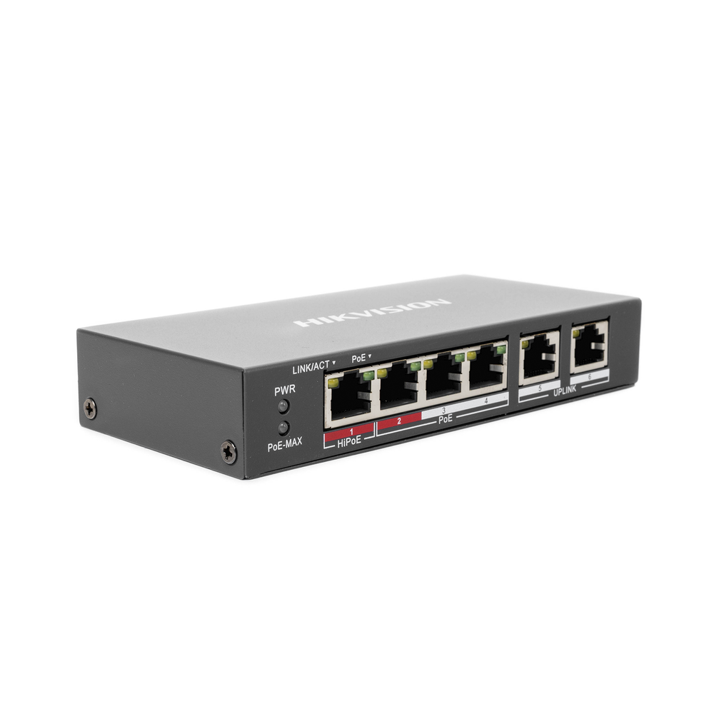 Switch PoE+ / No Administrable / 3 Puertos 10/100 Mbps 802.3 af/at (30 W) + 1 Puerto 10/100 Mbps Hi-PoE (60 W) / 2 Puertos 10/100 Mbps Uplink / Modo Extendido hasta 300 Metros / 60 W - Image 4