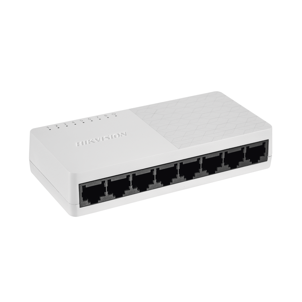 Switch No Administrable de Escritorio de 8 Puertos / Fast Ethernet  10 / 100 Mbps / Diseño Compacto y Estetico