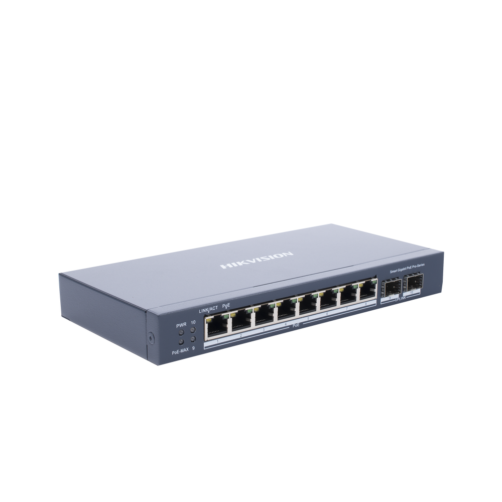 Switch Gigabit PoE+ / Administrable / 8 Puertos Gigabit PoE+ / 2 Puertos SFP / Configuración Nube Hik-Partner Pro / Modo Extendido hasta 300 Metros / 110 W - Image 3