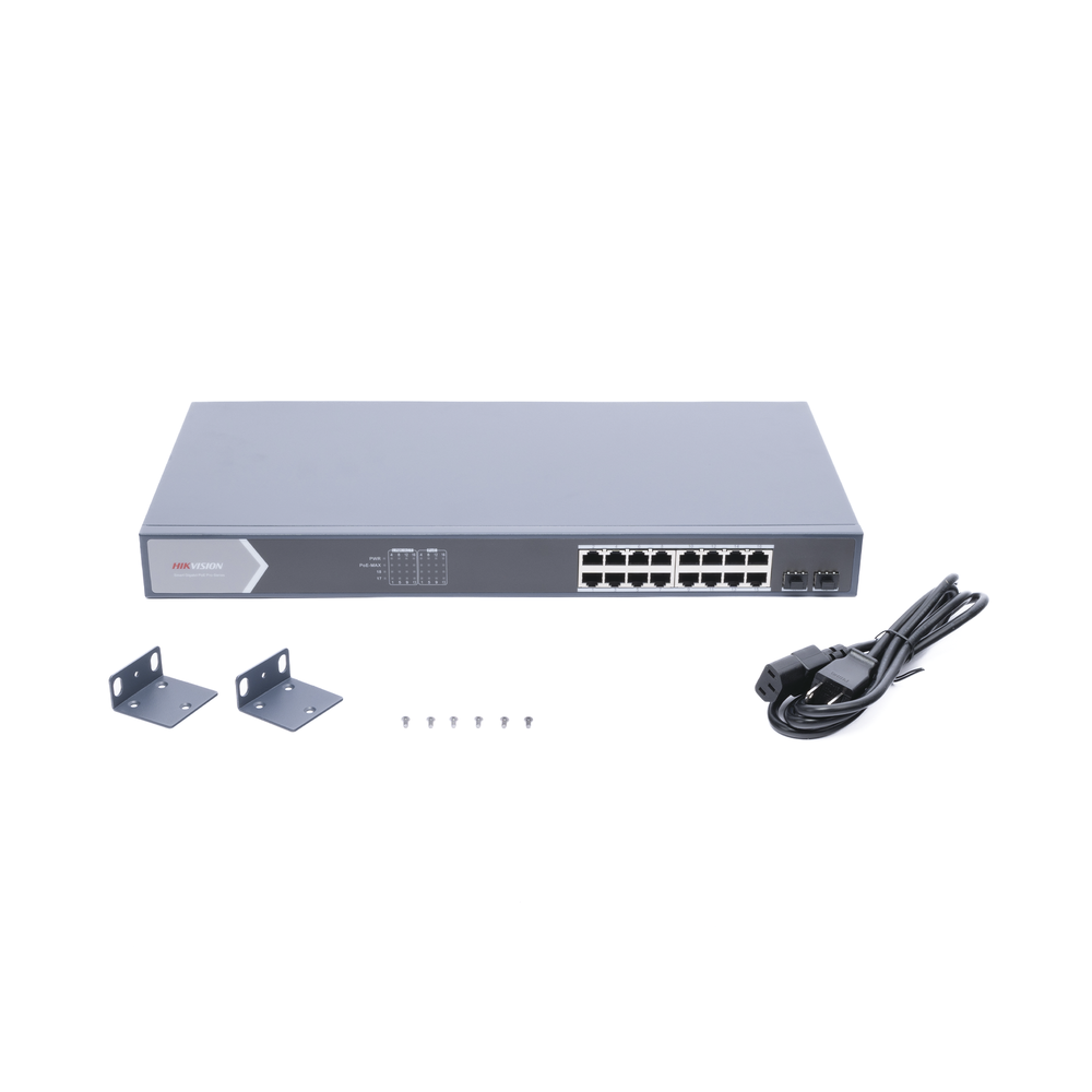 Switch Gigabit PoE+ / Administrable / 16 Puertos 1000 Mbps PoE+ / 2 Puertos SFP / Configuración Nube desde Hik-ParnerPro / PoE hasta 300 Metros / 225 Watts - Image 6