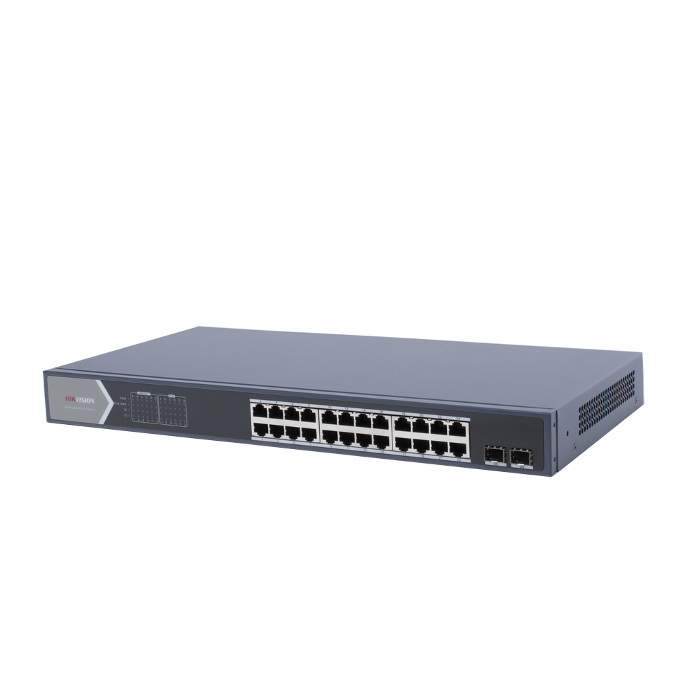 Switch Gigabit PoE+ / Administrable / 24 Puertos 1000 Mbps PoE+ / 2 Puertos SFP / Configuración Remota desde Hik-PartnerPro / PoE Extendido 250 Metros / 370 Watts - Image 3