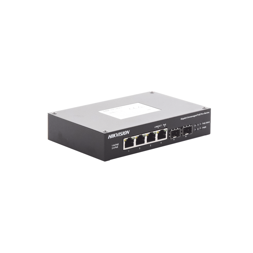 Switch Industrial No Administrable Gigabit / 3 Puertos Gigabit PoE+ (30 W) + 1 Puerto Gigabit PoE++ (60 W) / 2 Puertos SFP / 65 W Total / 48 a 57 VCD / Ideal para Proyectos / 300 Metros de Distancia - Image 5