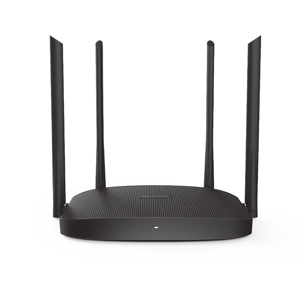 Router Inalámbrico WISP Gigabit / Hasta 1200 Mbps / Doble Banda AC (2.4 GHz y 5 GHz) / 3 Puertos LAN 10/100/1000 Mbps + 1 Puerto WAN 10/100/1000 Mbps / 4 Antenas Externas Omnidireccional de 5 dBi / Interior