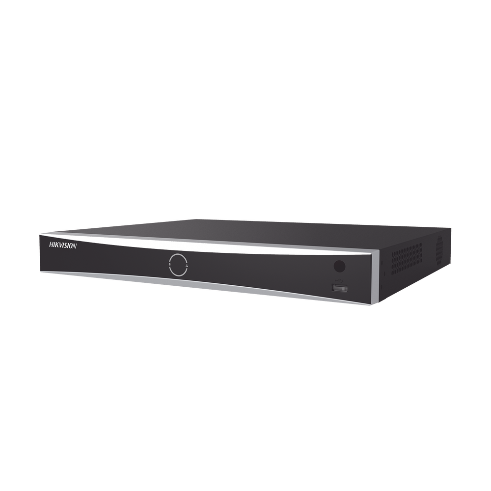 [Acusearch] NVR 12 Megapixel (4K) / 32 canales IP / 16 Puertos PoE+ / Recocimiento Facial / AcuSense (Evita Falsas Alarmas) / 2 Bahías de Disco Duro / HDMI en 4K / Alarmas I/O / 300 Metros PoE Modo Extendido