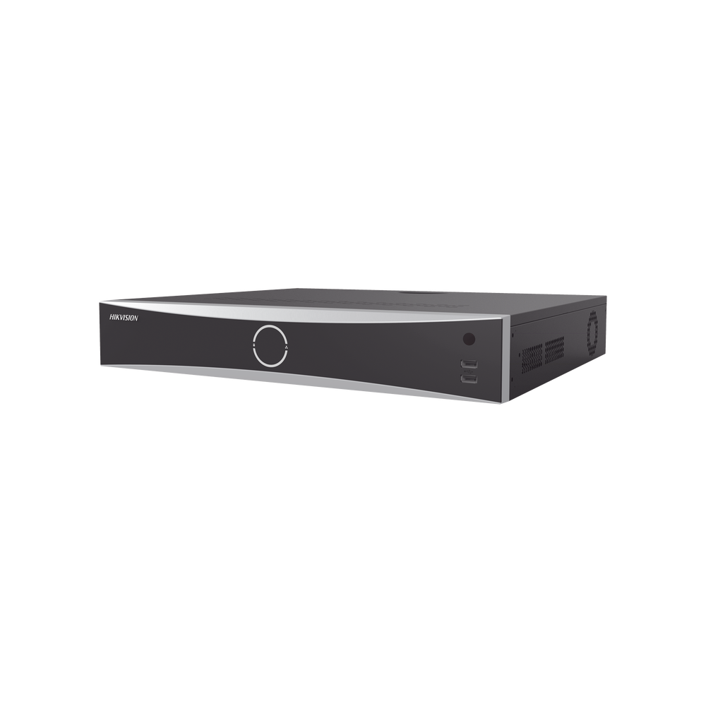 NVR 32 Megapíxel (8K) / 16 Canales IP / 16 Puertos PoE+ / ACUSENSE / ANPR / Conteo de Personas / Reconocimiento Facial / 4 Bahías de Disco Duro / Soporta POS / Alarmas I/O