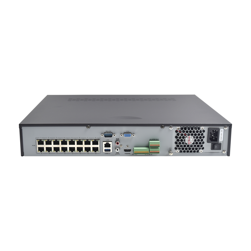 NVR 8 Megapixel (4K) / 32 canales IP / 16 Puertos PoE+ / Soporta Cámaras con AcuSense / 4 Bahías de Disco Duro / Switch PoE 300 mts / HDMI en 4K / Videoanaliticos - Image 3