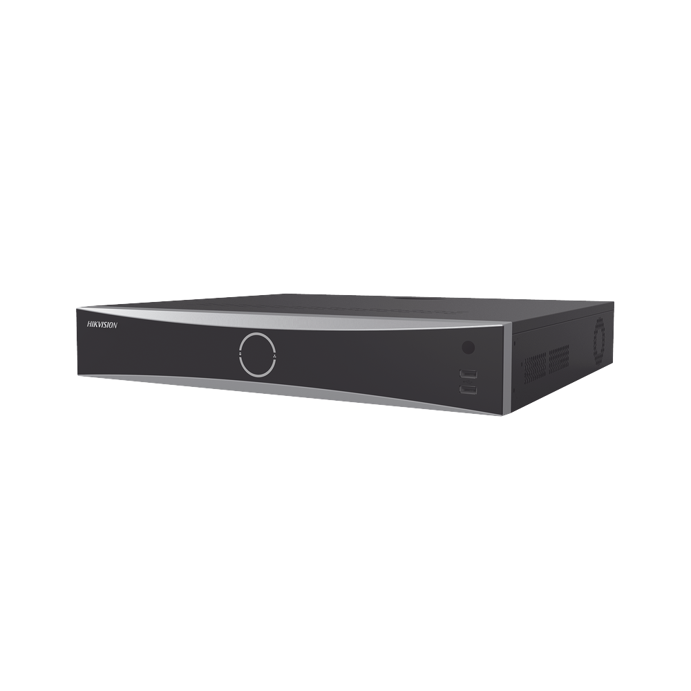 NVR 12 Megapixel (4K) / 32 canales IP / AcuSense (Evita Falsas Alarmas) / Reconocimiento Facial / 4 Bahías de Disco Duro / HDMI en 4K / Alarmas I/O