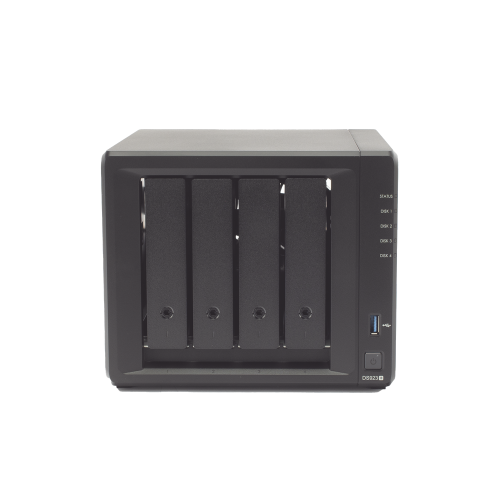 Servidor NAS de 4 Bahías (Expandible a 9 Bahías) / Hasta 162 TB / Servicio Nube Gratis (P2P) / Administración Remota y Respaldo Programado