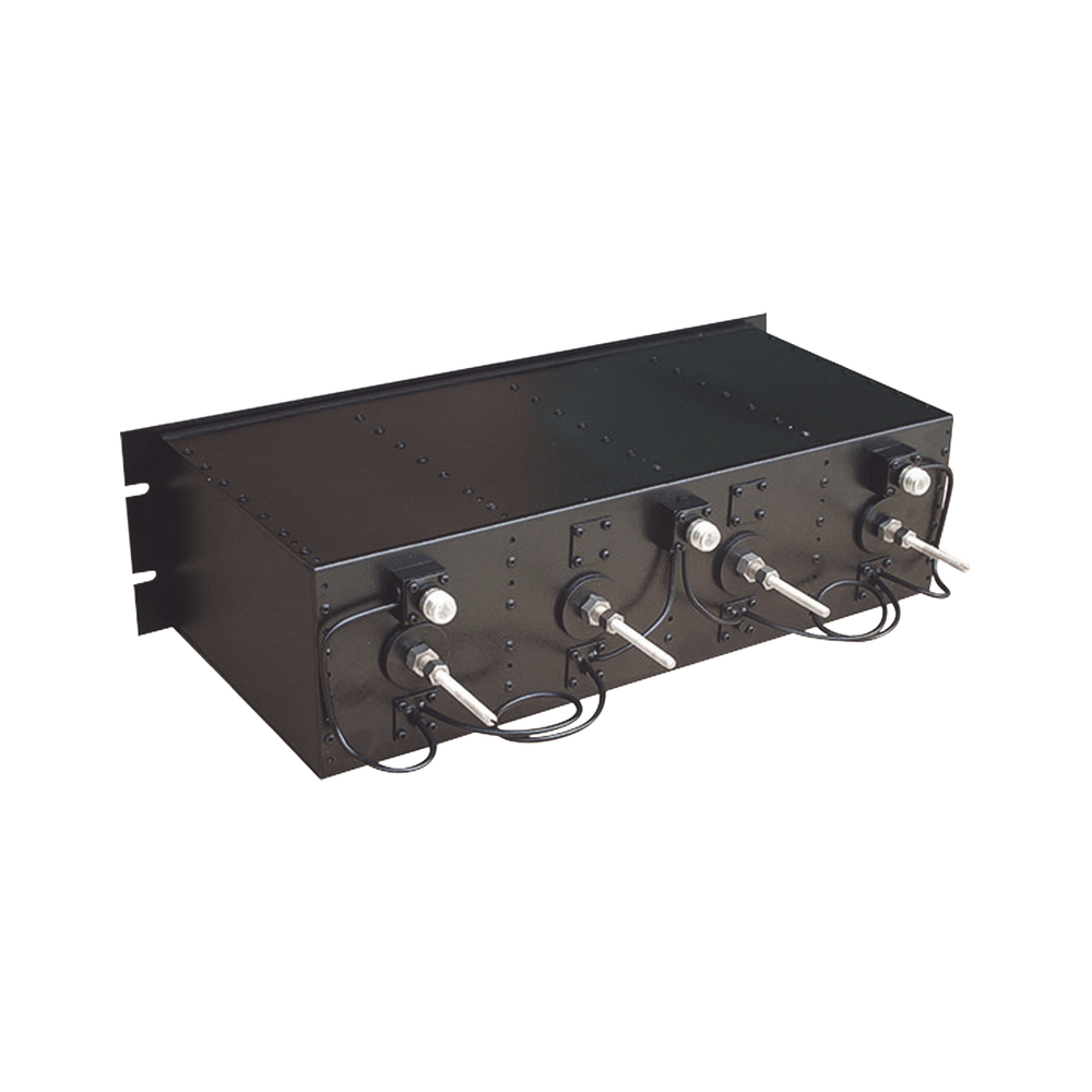 Duplexer Pasa Banda/Rechazo de Banda, UHF de 370-410 MHz, para montaje en Rack de 19 in, 50 Ohm, 4 Cavidades, 150 Watt, N Hembra.