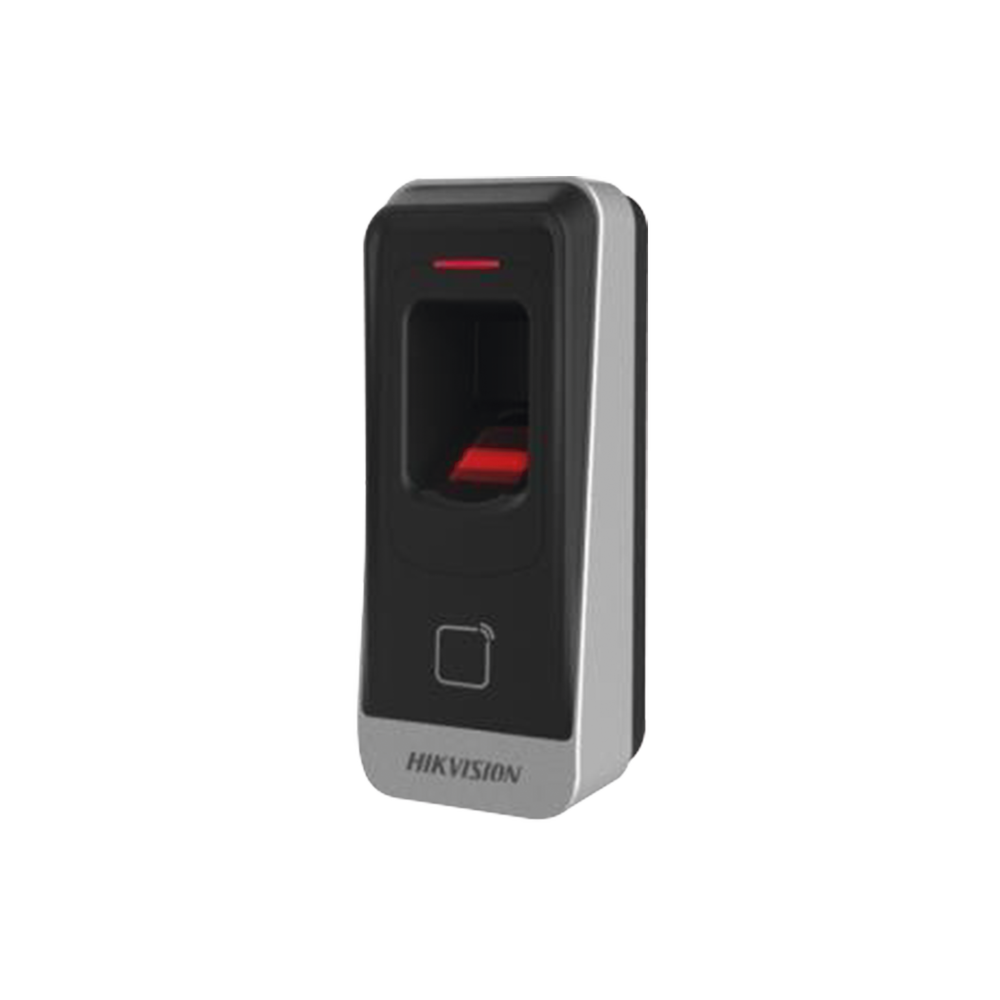 Lector esclavo MIFARE IP65 / Huella Digital / Lector de Tarjetas de Proximidad MiFare / RS-485 / Interior y Exterior / Requiere Panel de Control de Acceso Serie DS-K26 y DS-K27