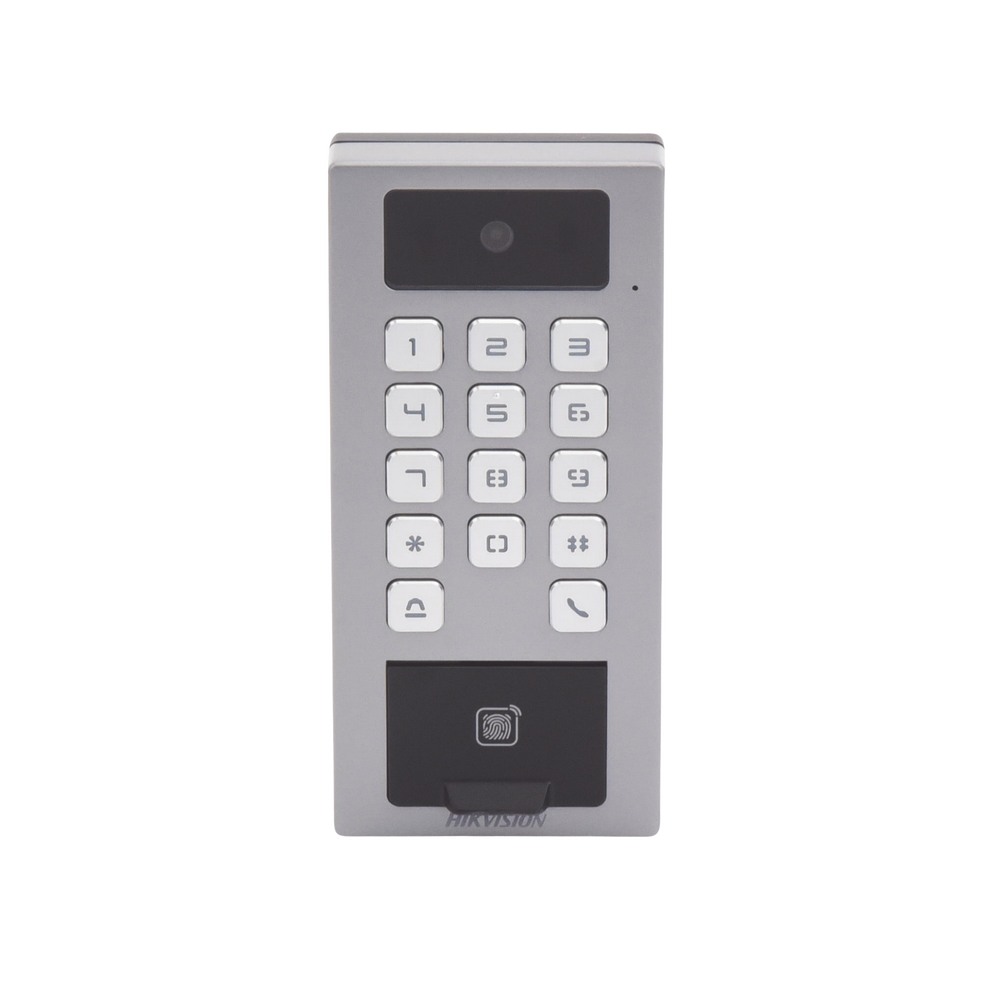 (PoE / 2 Relays) Terminal de Control de Acceso / Videoportero Multiapartamento Llamada a App / Teclado / Exterior Antivandálico IP65 & IK09 / Huella, Tarjeta, Código QR, PIN o App Hik-Connect / Cámara 2 MP compatible con NVRs - Image 3