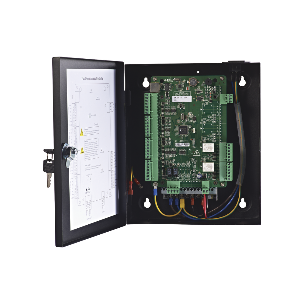 Controlador de Acceso para 2 Puertas y 4 Lectores / Fácil Administración con Software Gratuito / Incluye Gabinete y Fuente de Alimentación 12Vcc/8A / 10,000 Tarjetas / 50,000 Eventos - Image 3