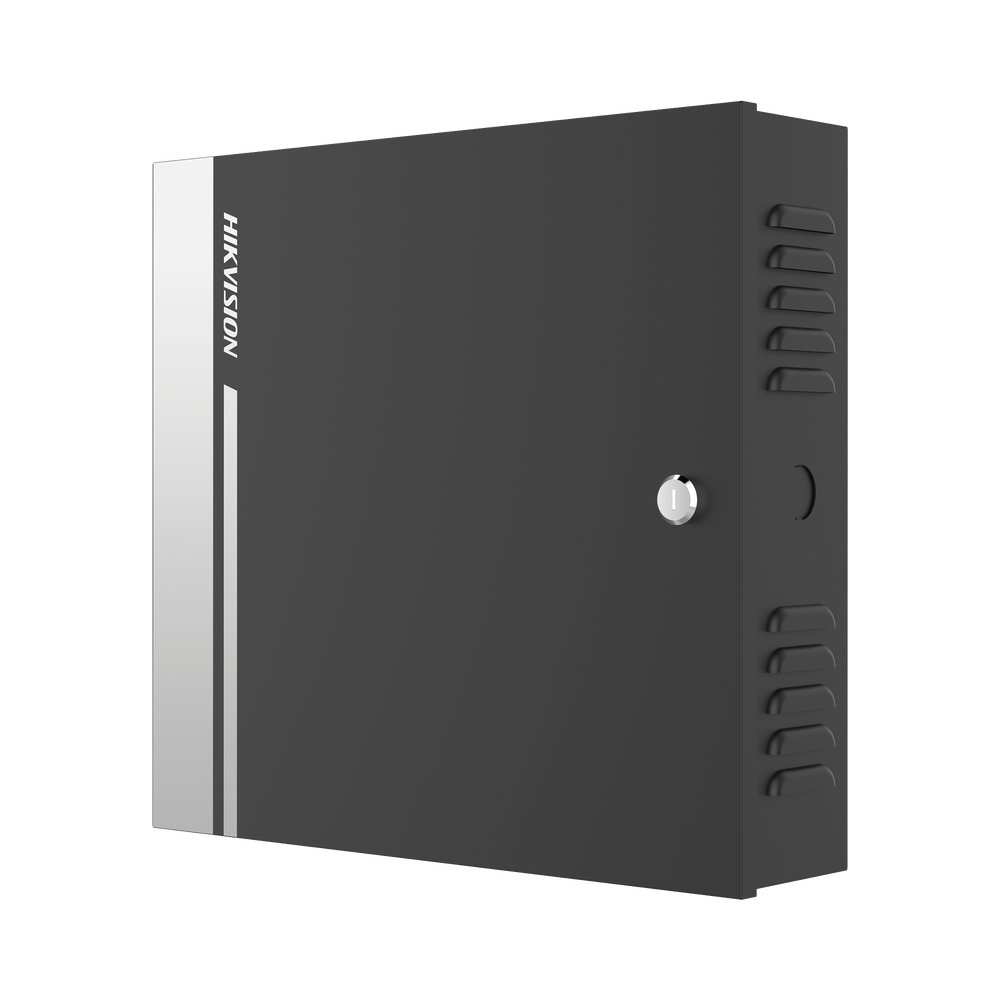 Controlador de Acceso para 4 Puertas y 8 Lectores RS485 o 4 Wiegand / Incluye Gabinete y Fuente de Alimentación 12Vcc/8A / Soporta Batería de Respaldo / Wiegand y RS-485 / 10,000 Tarjetas