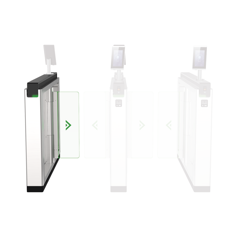 Torniquete de Apertura para Lado Izquierdo / Metal / Con 12 Pares de Detectores IR / Soporta Terminal de Reconocimiento Facial - Image 6