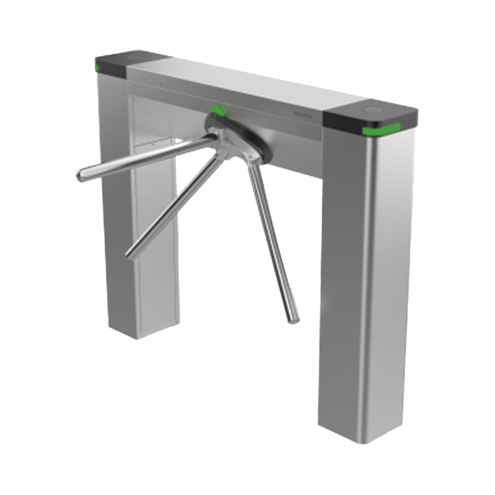 Torniquete Estético Trípode Bidireccional de Acero Inoxidable / 3 Millones de Ciclos MCBF / Interior y Exterior Protegido / LEDs indicadores de Entrada y Salida /Tipo Puente