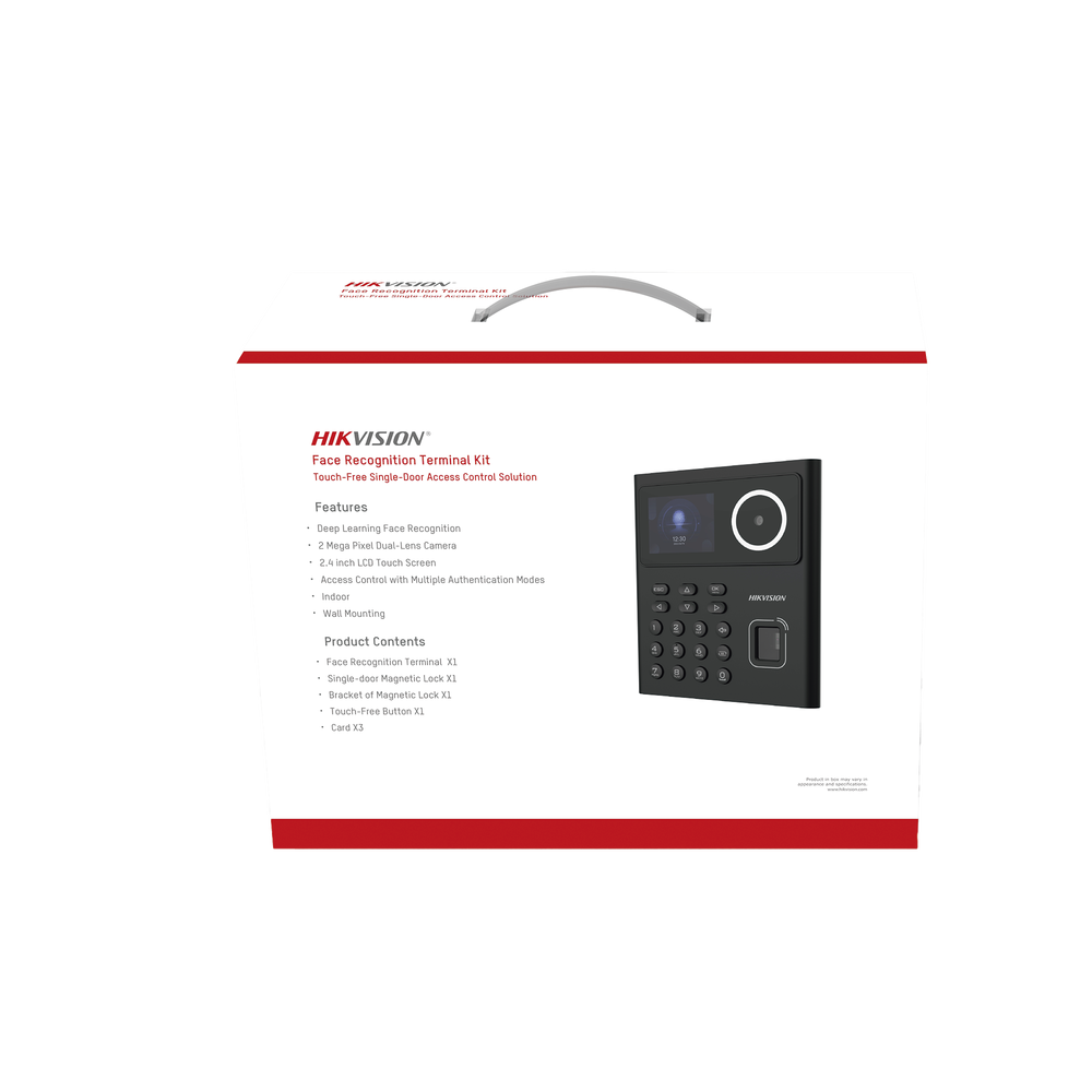 Kit WiFi de Control de Acceso Lite TODO INCLUIDO con Lector de Rostros, Tarjetas y Huellas / 500 Rostros / Compatible con App HIKConnect / Incluye Electroimán Botón de Salida y Montajes Z y L para imán / HIK-IA - Image 2