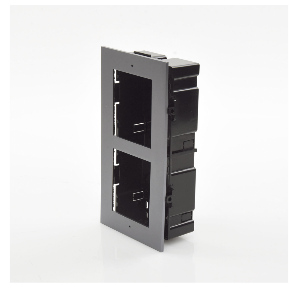 Base de 2 Espacios para EMPOTRAR Módulos de Videoporteros Hikvision - Image 2