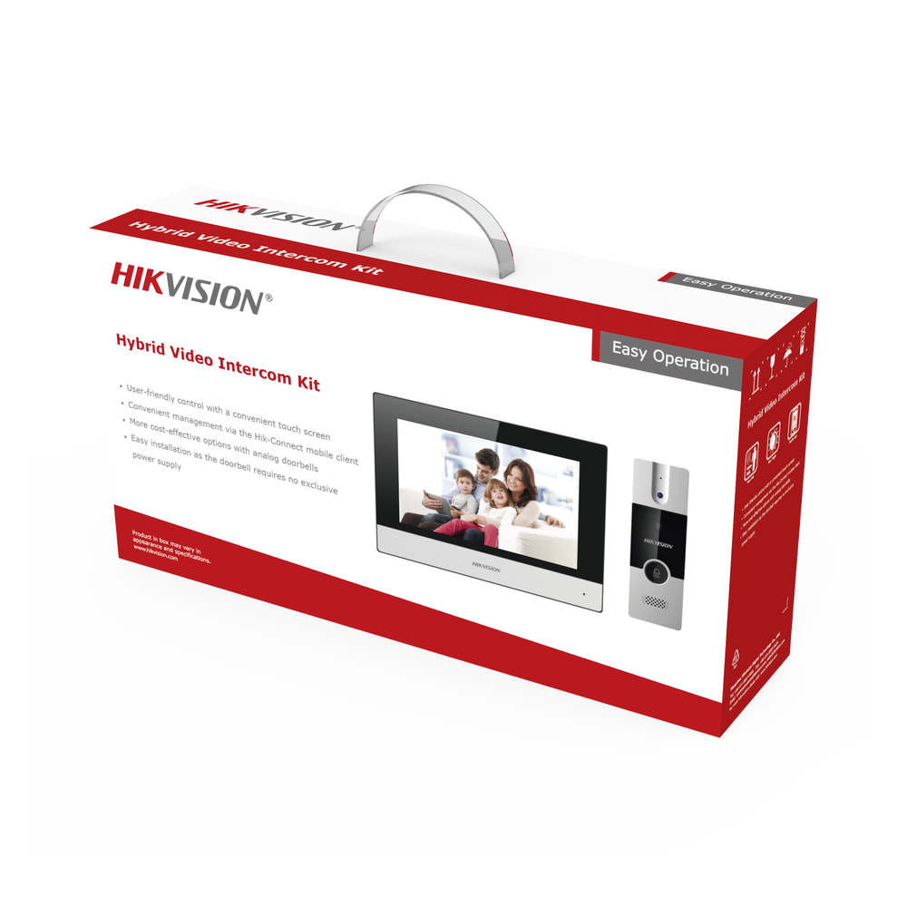 Kit de Videoportero Híbrido de Plastico / IP a 4 Hilos con Función de Llamada a App Hik-Connect / Monitor se Conecta a Internet por Cable o WiFi y por 4 Hilos al Frente de Calle / Expandible a Mas Equipos - Image 3